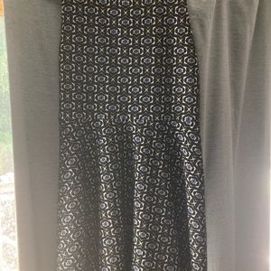 Leota Black & Blue Dress Plus Size Fit & Flare  1X Made in USA